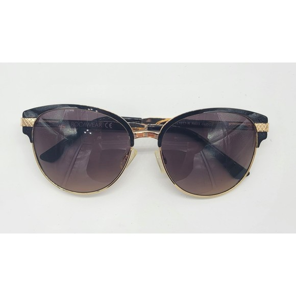 Rocawear gold and black trim cat eye sunglasses sunnies R576-GLDOX - Picture 2 of 5